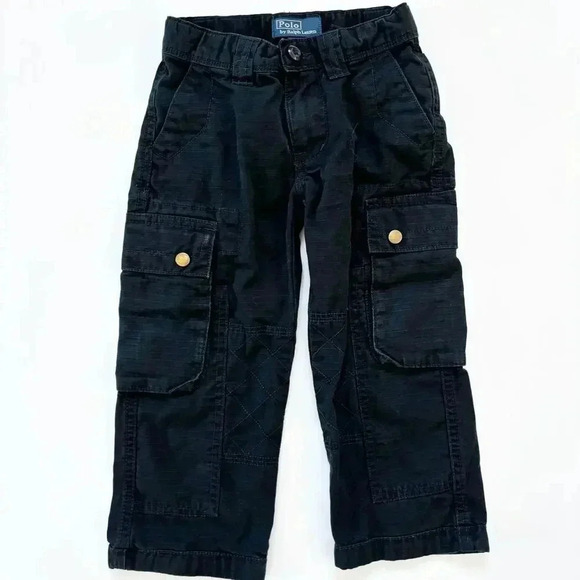 Polo By Ralph Lauren Black Cargo Twill Pants - Picture 1 of 5